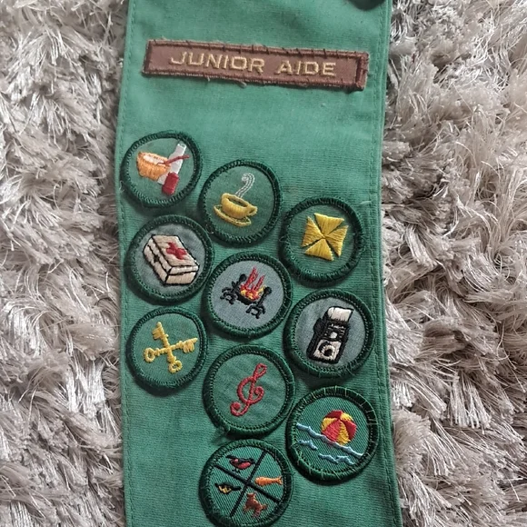 Green Kids Scout Badge Sash